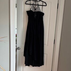 Simple Black Halter Dress